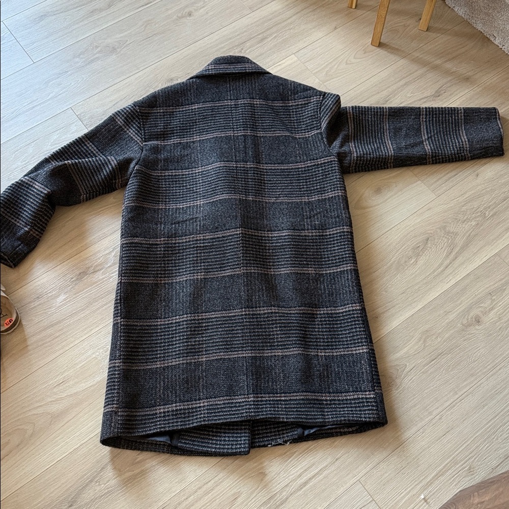 NEW- House of Harlow 1960 Wool Blend Plaid Coat - Picture 11 of 13